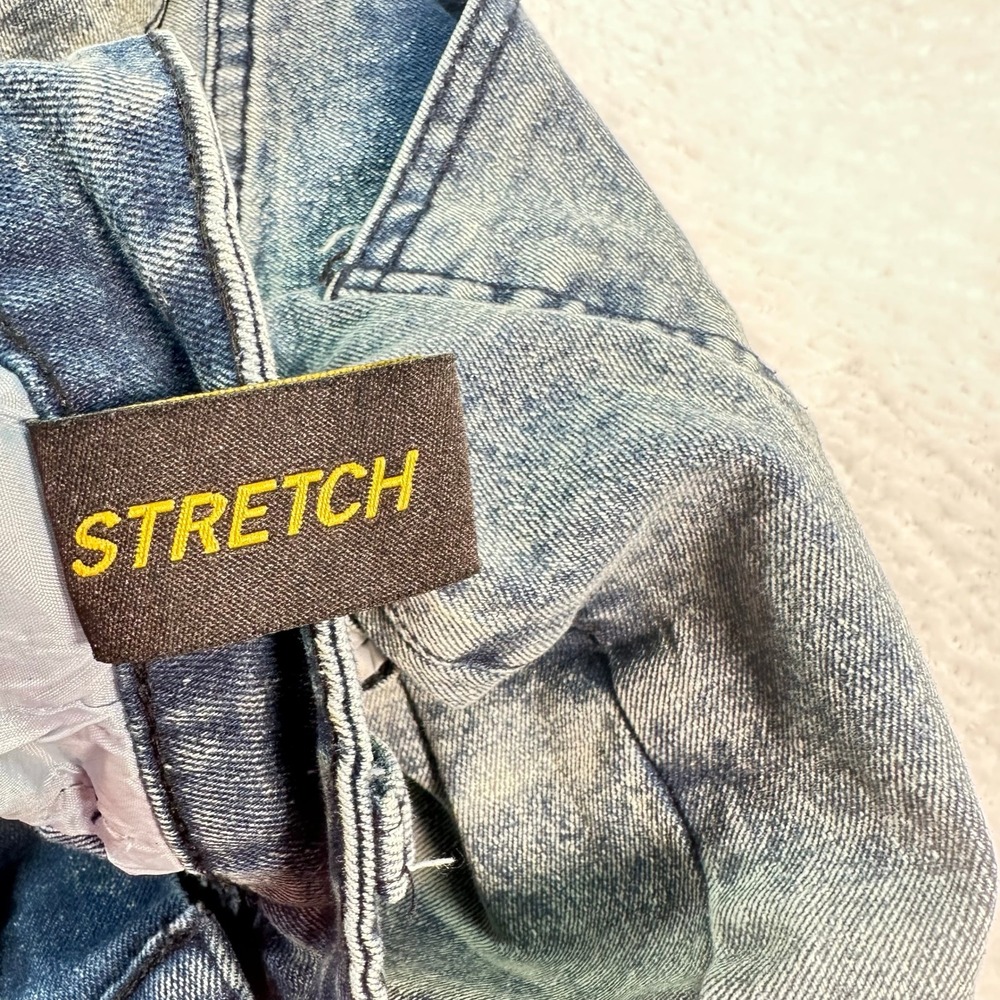Rocawear Skinny‎ Jeans Mens 34x32 Blue Acid Wash Stretch Denim Streetwear - Picture 6 of 16